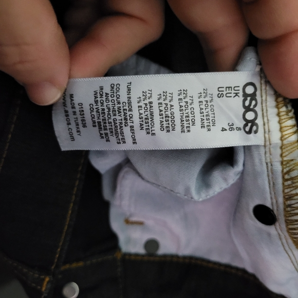 ASOS | dark wash skinny super hi-rise high waist stretch jeans - Picture 7 of 7